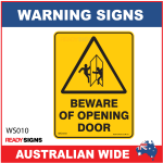 Warning Sign - WS010 - BEWARE OF OPENING DOOR 
